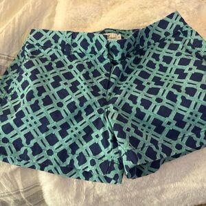 Vineyard Vines Blue and Green Patterned Shorts